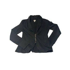 Converse One Star Women's Black Zip Front Blazer‎ Size Small Jacket Coat